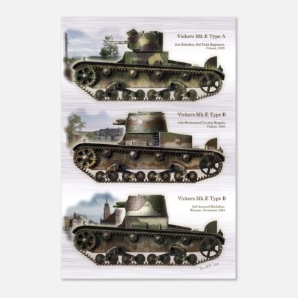 Vickers Mk. E in Polish Service | Brushed Aluminum Print