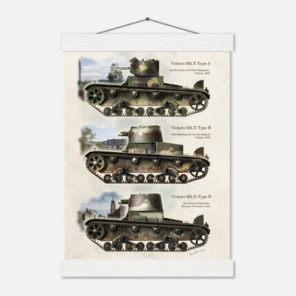 Vickers Mk. E in Polish Service | Premium Matte Paper Poster with Hanger