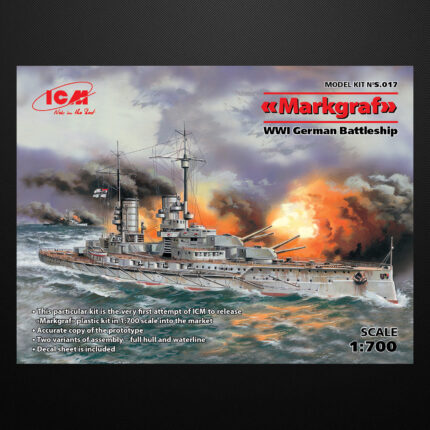 “Markgraf” WWI German Battleship (full hull & waterline) / ICM s.017