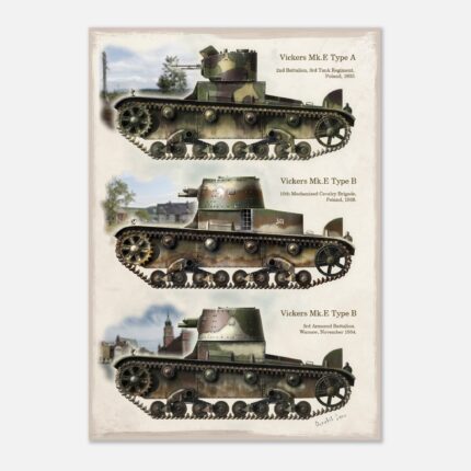 Vickers Mk. E in Polish Service | Premium Matte Paper Poster