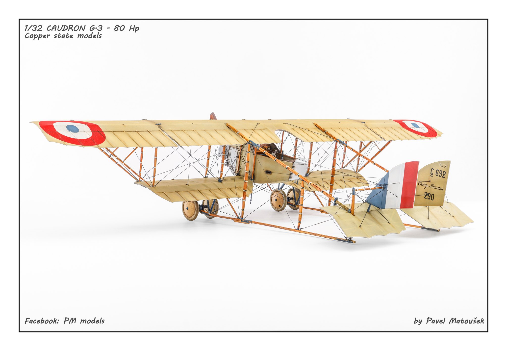 Caudron G3 French WW1 Biplane Scale Model