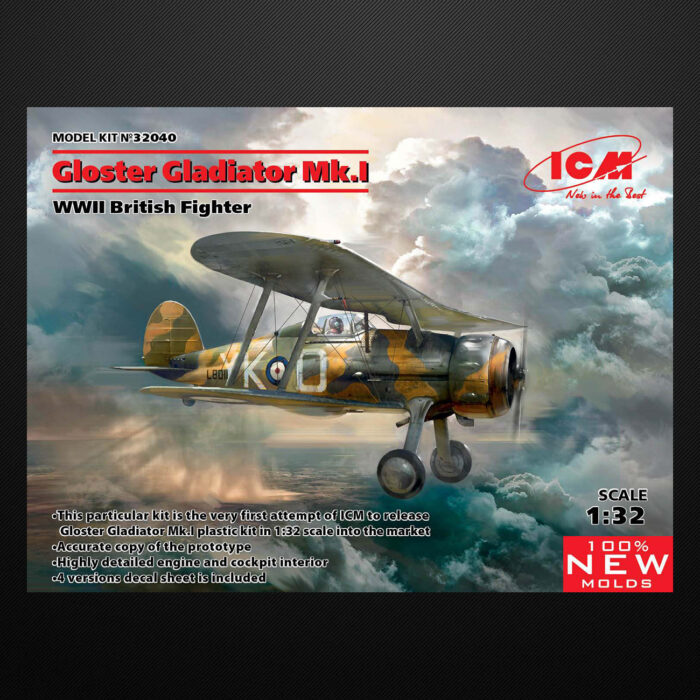 Gloster Gladiator Mk.I WWII British Fighter / ICM 32040