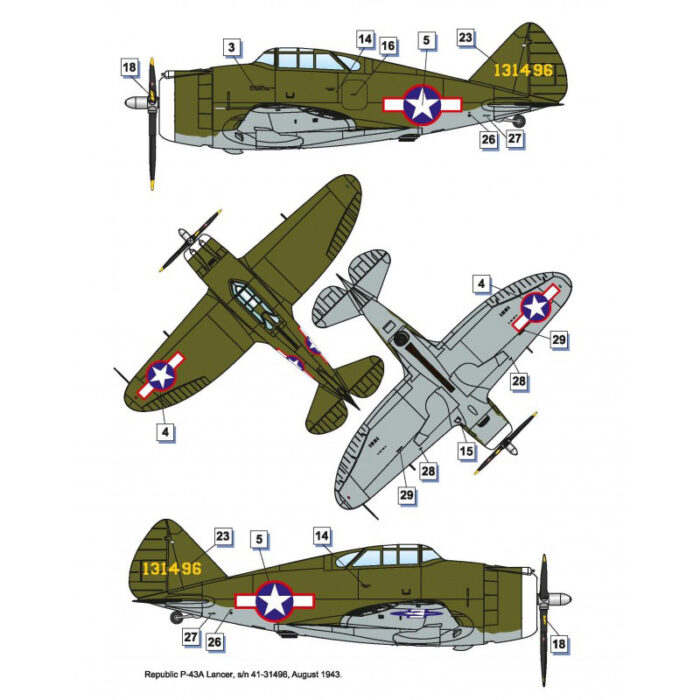 Republic P-43 Lancer / Dora Wings 48029