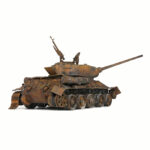 Destroyed Egyptian T-34-85 | Pro-built model for sale