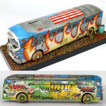 Abandoned Graffiti Bus | 1:35 scale pro-built vignette for sale
