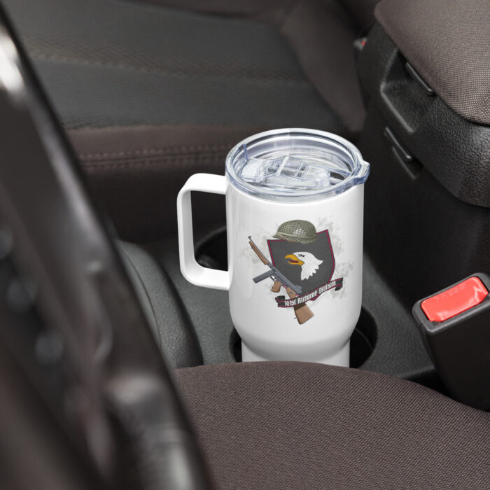 Travel mug with a handle “101st Airborne Division”