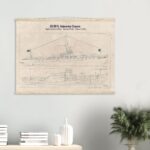 US 110 FT Submarine Chasers Profile Drawing | Premium Matte Paper Poster with Hanger