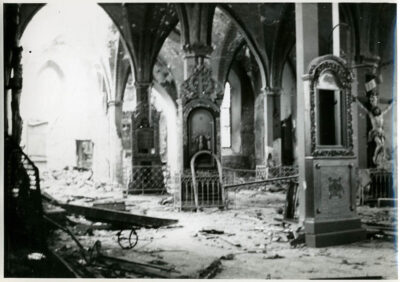 Destruction after the battles at the Narva front 1944