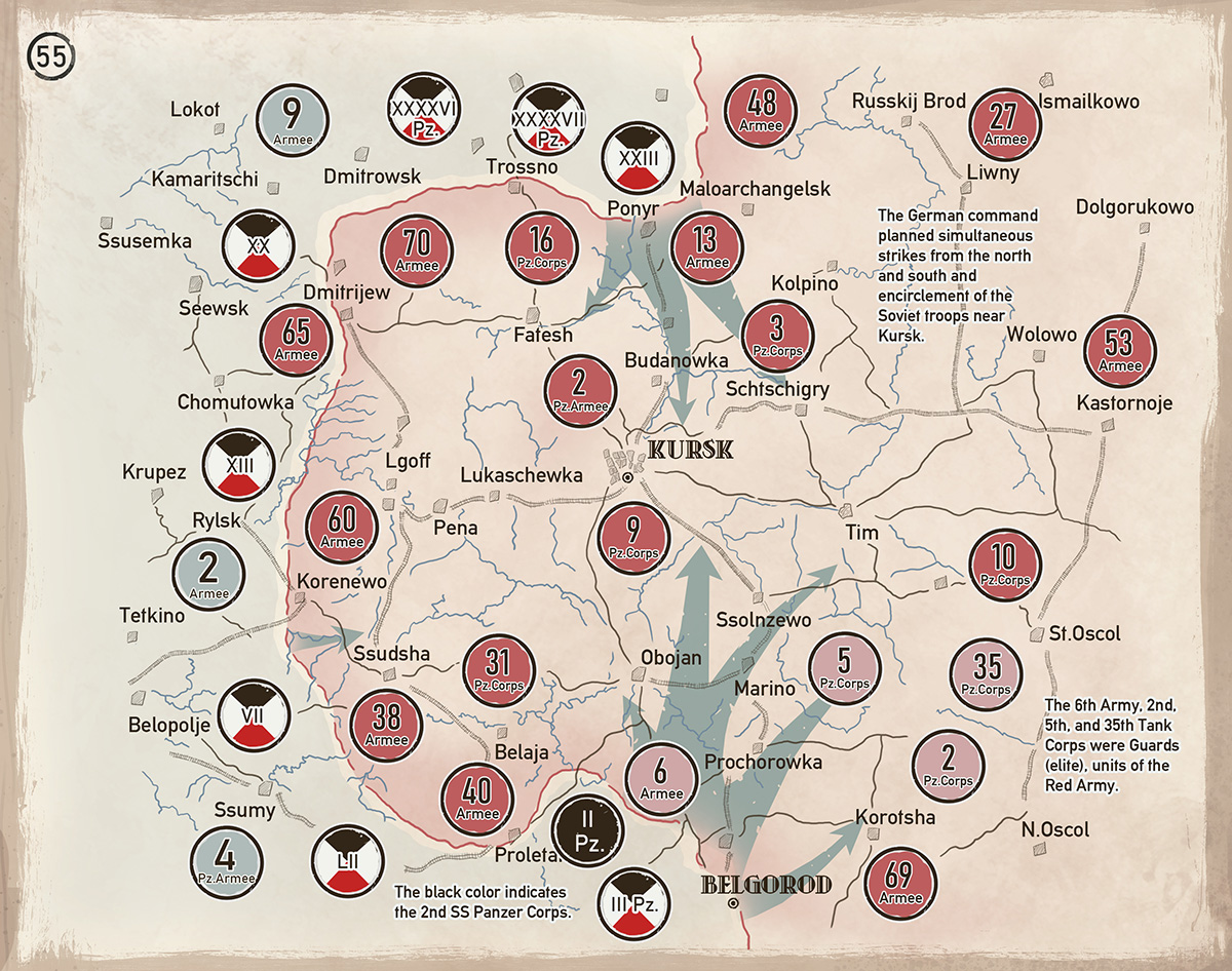 Kursk Battle Map