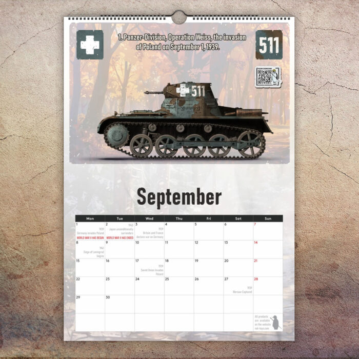 Panzer Camouflage Wall Calendar 2025 by Igor Donchik (A3) - Image 4