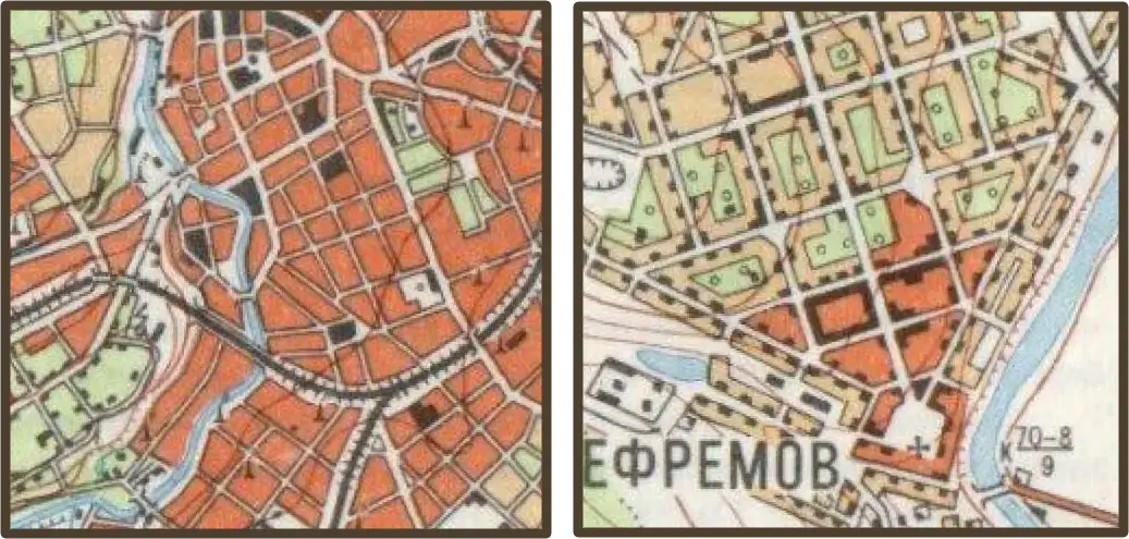 Soviet Topographic Symbols: City