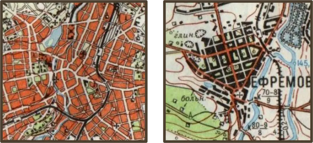 Soviet Topographic Symbols: City