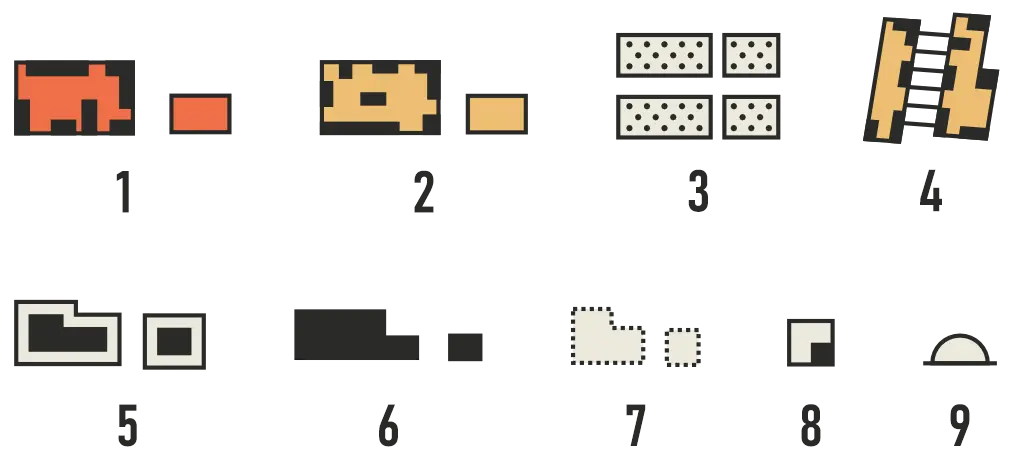 Soviet Topographic Symbols: City Blocks