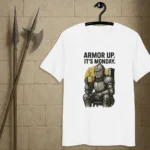Unisex organic cotton t-shirt “Armor Up. It's Monday”