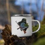 Enamel Mug "22. Infanterie Division" - Cornflower