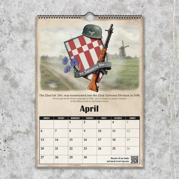 German Divisions Wall Calendar 2026 April