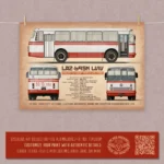 LAZ-695N Soviet Bus Poster