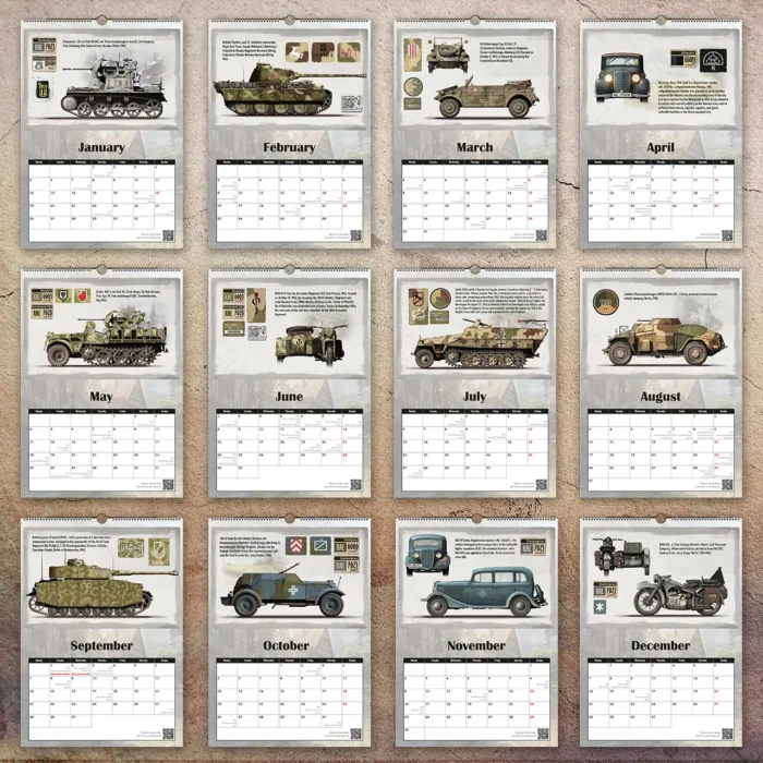 Panzer Camouflage Wall Calender 2026 by Igor Donchik