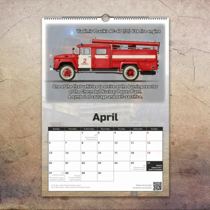 Chernobyl Disaster 2026 Wall Calendar | April