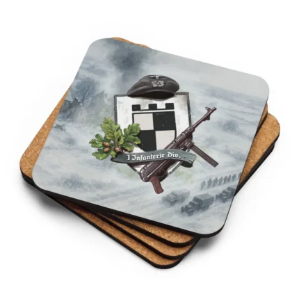1. Infanterie Division Cork-back coaster