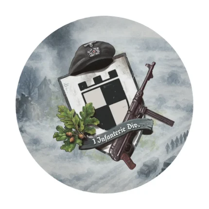 1. Infanterie Division Emblem Round Mouse Pad